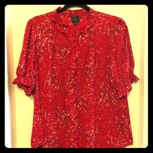 Short Sleeved Red Blouse🌹